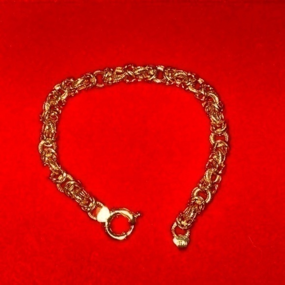 Gold Bracelet 14K Gold Made in Italy solid Italian gold super stylish  Unisex